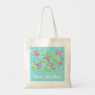 Flamingo Fandango Text tote bag