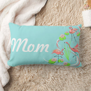 Flamingo Fandango Trio Mom lumbar Pillow