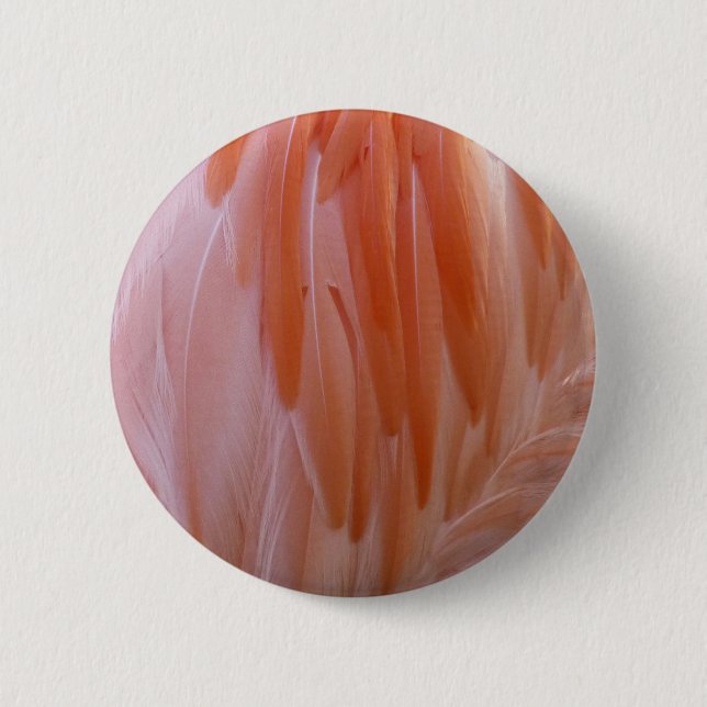 Flamingo Feathers in Shades of Pink 2 Inch Round Button (Front)