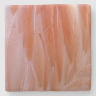 Flamingo Feathers in Shades of Pink Stone Coaster