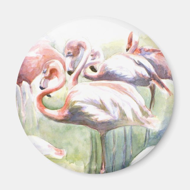 Flamingo Fiesta Magnet (Front)