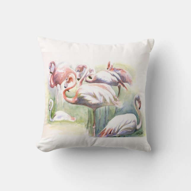 Flamingo Fiesta Pillow (Front)