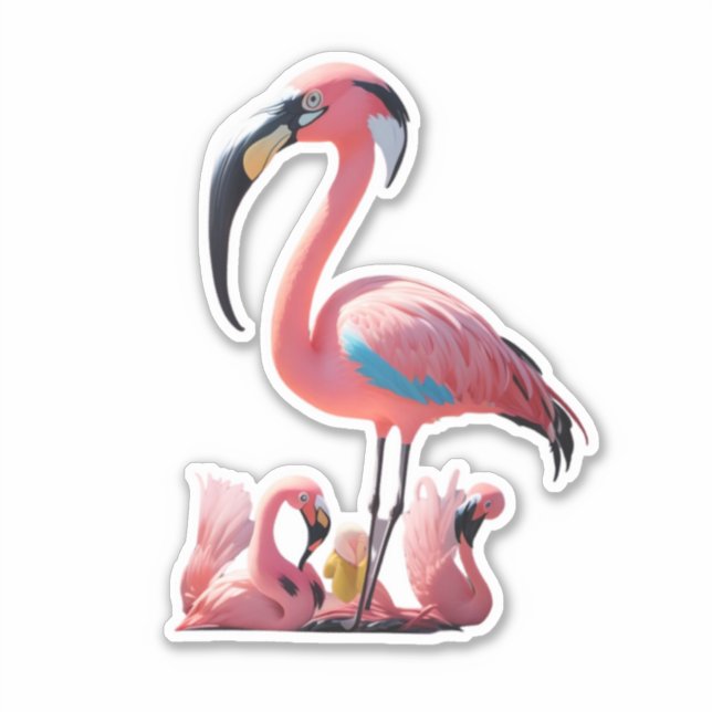 Flamingo Flair Decorate with Stylish Stickers (Front)