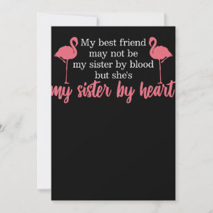 Flamingo Flamingo Friend Women Not Sister By Blood Holiday Card