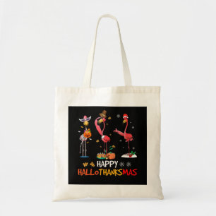 Flamingo Flamingo Happy HalloThanksmas Tote Bag