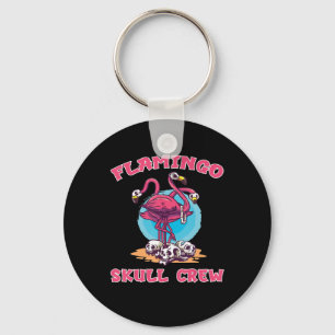 Flamingo   Flamingo Skull Crew Halloween Costume Keychain