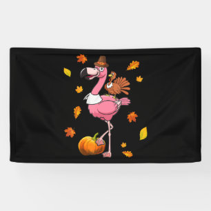 Flamingo Flamingo Thanksgiving Halloween Banner