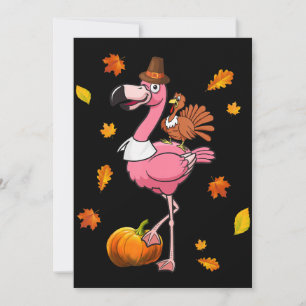 Flamingo   Flamingo Thanksgiving Halloween Holiday Card