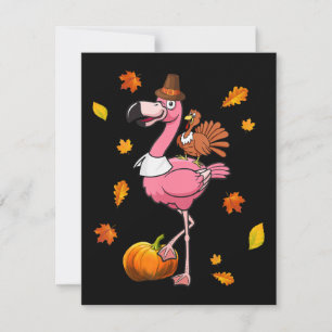 Flamingo Flamingo Thanksgiving Halloween Invitation