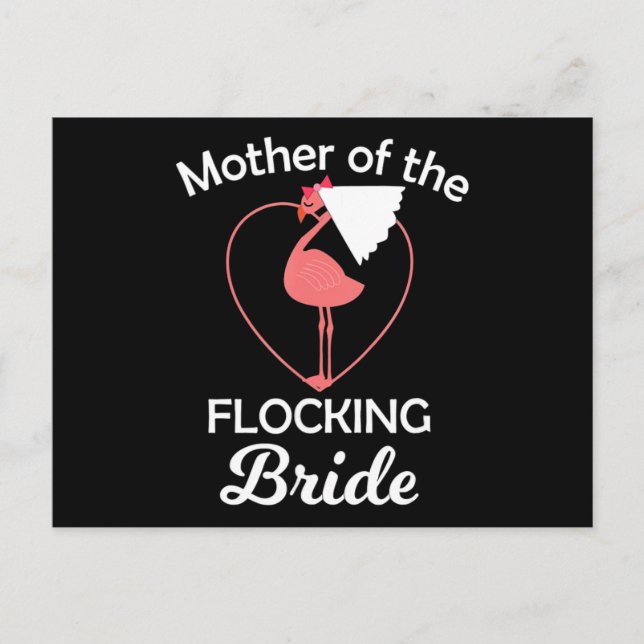 Flamingo | Flamingo Wedding Mor Of Flocking Bride Announcement Postcard (Front)