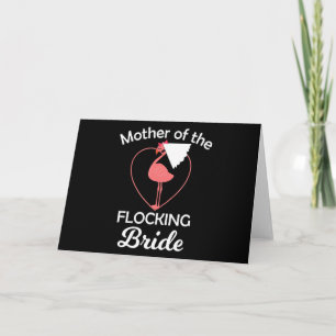 Flamingo Flamingo Wedding Mor Of Flocking Bride Thank You Card