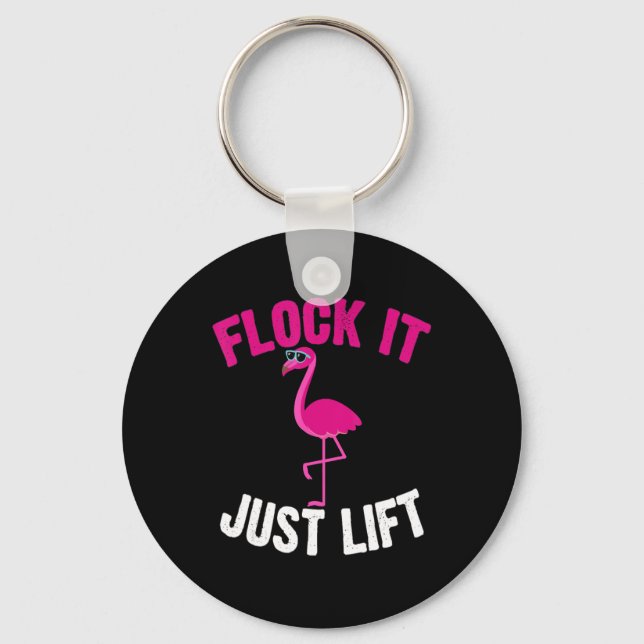 Flamingo | Flamingo Weightlifting Flock Keychain (Front)