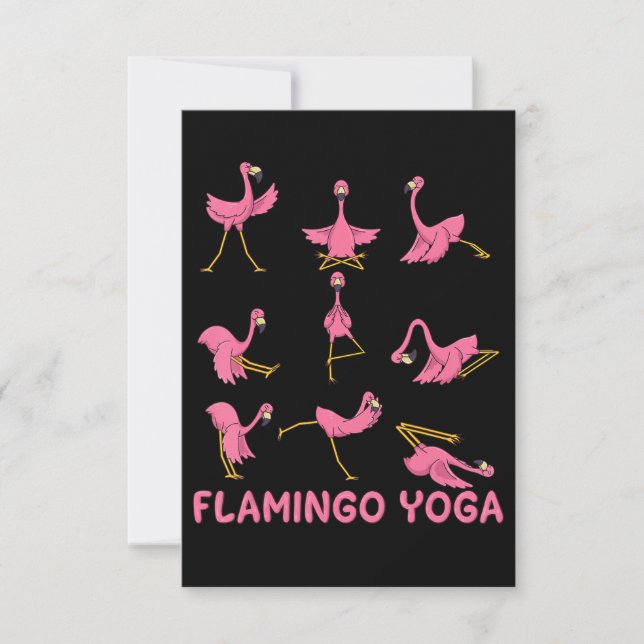 Flamingo | Flamingo Yoga Pose Meditation Thank You Card (Front)