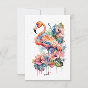 Flamingo Flat Card