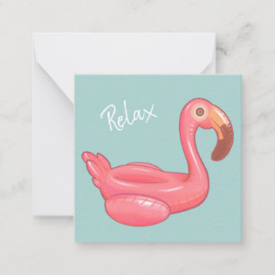 Flamingo Float Card