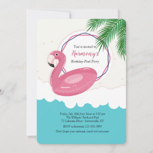 Flamingo Float Invitation