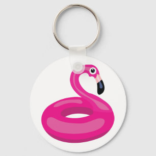 Flamingo Floatie Keychain
