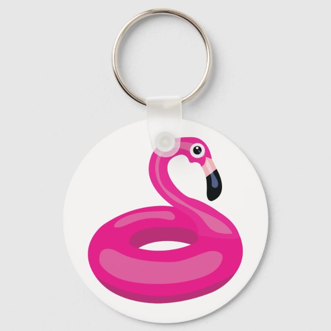 Flamingo Floatie Keychain (Front)