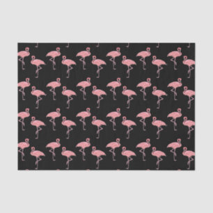 Flamingo Flock Pattern Hot Pink Tissue Paper