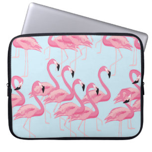 Flamingo Flock: Tropical Vintage Print Laptop Sleeve