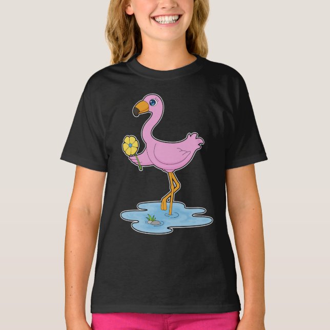 Flamingo Flower T-Shirt (Front)