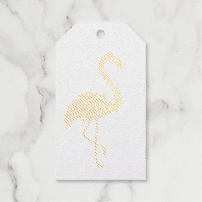 Flamingo Foil Gift Tag (Front)