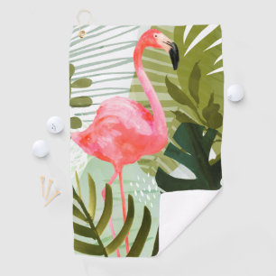 Flamingo Forest Golf Towel
