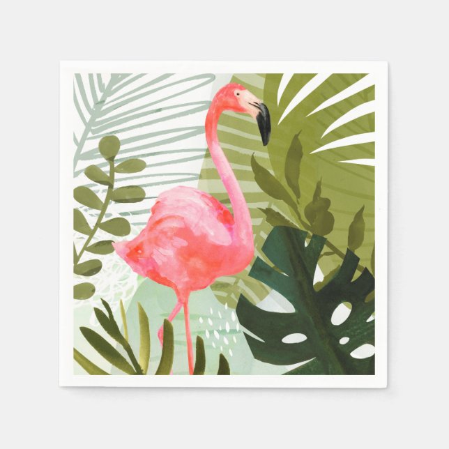 Flamingo Forest Napkin (Front)