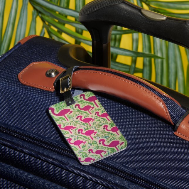 Flamingo Fun Luggage Tags (Front Insitu 1)