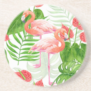 Flamingo garden coaster