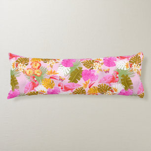 Flamingo Garden Pink Body Pillow