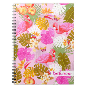 Flamingo Garden Pink Notebook