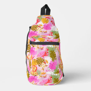 Flamingo Garden Pink Sling Bag