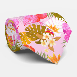 Flamingo Garden Pink Tie