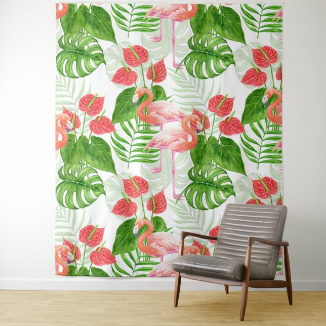 Flamingo garden tapestry (In Situ)