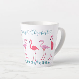 Flamingo Gathering and Starfish Latte Mug