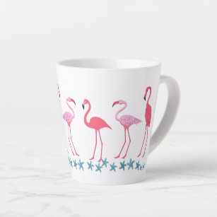 Flamingo Gathering and Starfish Latte Mug