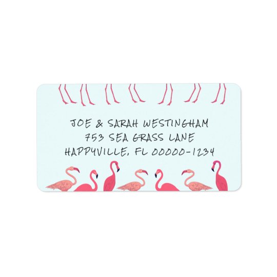 Flamingo Gathering Fun Return Address Labels