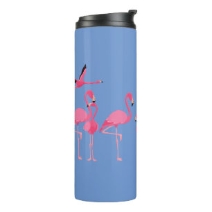 Flamingo gathering thermal tumbler
