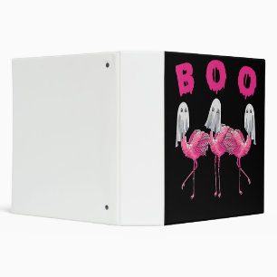 Flamingo Ghost Flamingo Boo Halloween Costume Binder