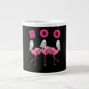 Flamingo Ghost Flamingo Boo Halloween Costume Large Coffee Mug