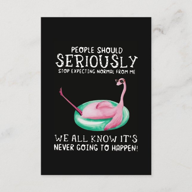 Flamingo Gift | People Should Seriously Flamingo Enclosure Card (Front)
