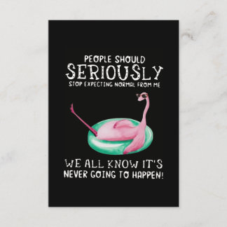 Flamingo Gift | People Should Seriously Flamingo Enclosure Card