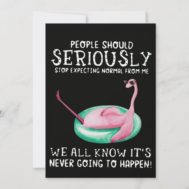 Flamingo Gift | People Should Seriously Flamingo Holiday Card (Front)