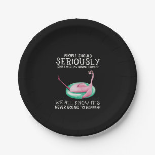 Flamingo Gift   People Should Seriously Flamingo Paper Plate