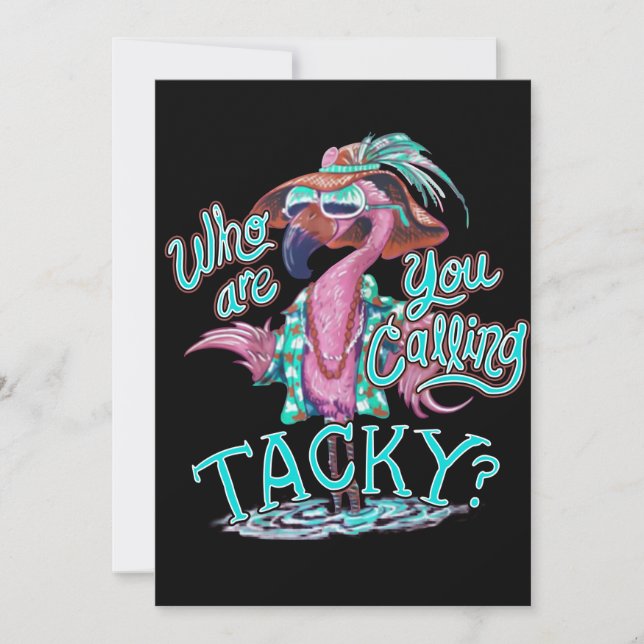 Flamingo Gift | Who Are You Calling Flamingo Holiday Card (Front)