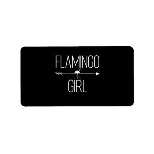 Flamingo Girl Gift For Women Bird Animal Wading Label