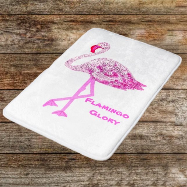 Flamingo Glory Bath Mat (A fun bath mat for your bathroom!)