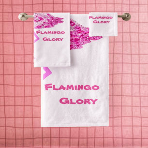 Flamingo Glory Bath Towel Set
