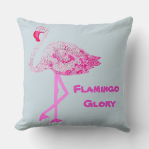 Flamingo Glory Throw Pillow